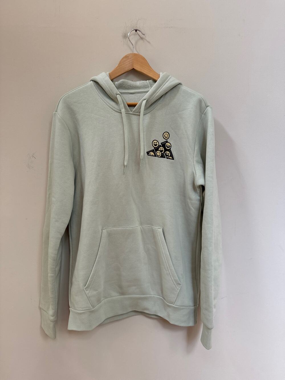 Adidas Men's Optimoticons Mint Green Hoodie Size Medium Basic Cozy Streetwear